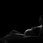 pregnant woman laying down